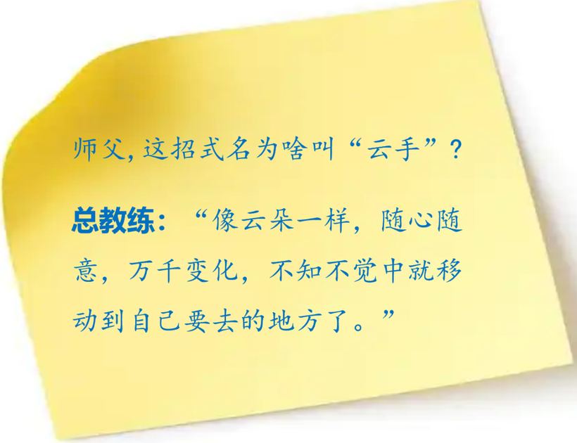 师父,这招式名为啥叫“云手”?
总教练:“像云朵一样,随心随