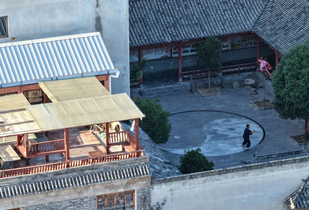 陈家沟太极拳学校练功场俯拍（演示图）
